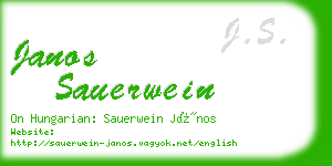 janos sauerwein business card